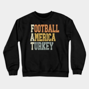 Thanksgiving Football America Turkey Crewneck Sweatshirt